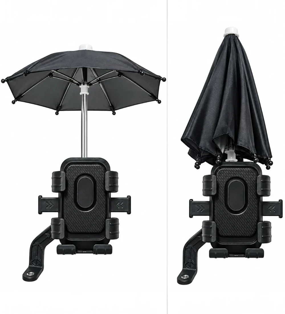 Support De Téléphone Pour Moto Et Vélo Avec Parapluie
